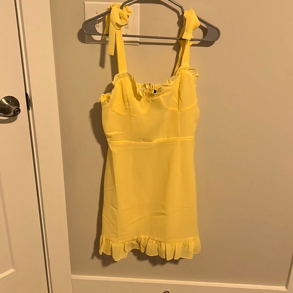 Yellow mini dress